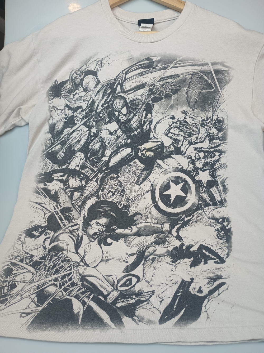 Vintage 2000s Spider Man Avengers Marvel Mad Engine T Shirt